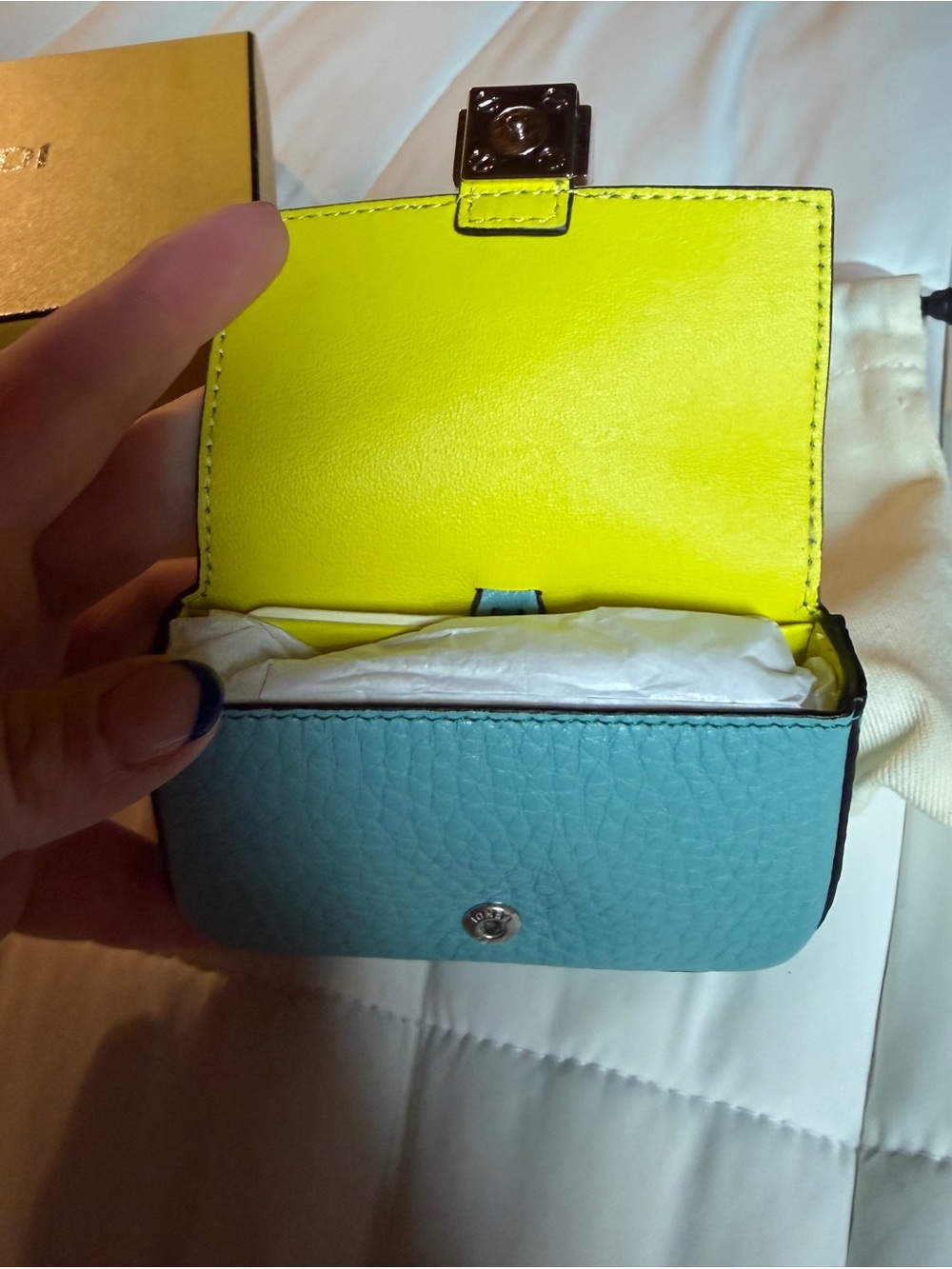 Authentic Fendi Micro Baguette Card/ Key Holder Charm - Picture 5 of 11